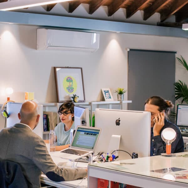 The team at work in the innvision office